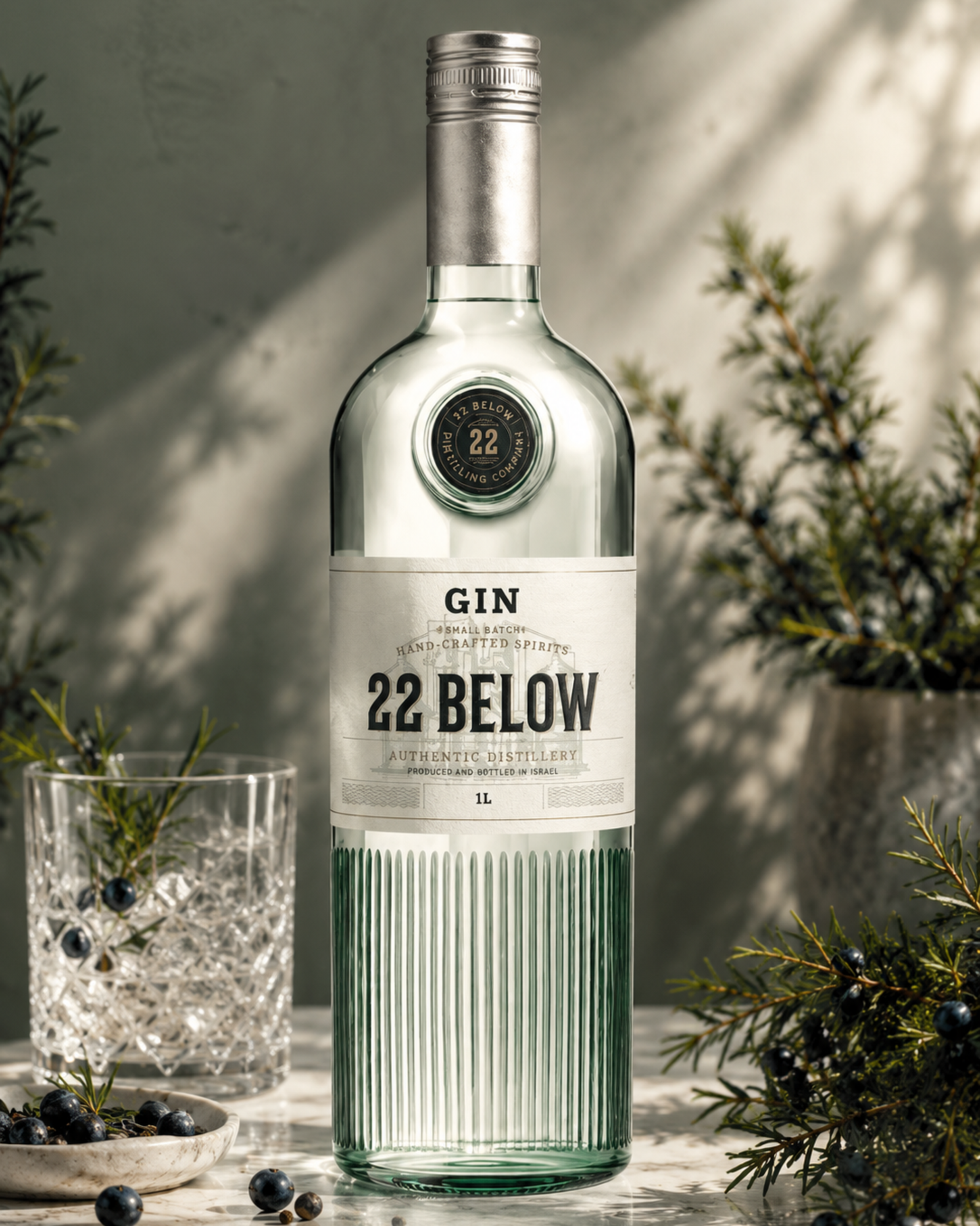 22 Below gin bottle